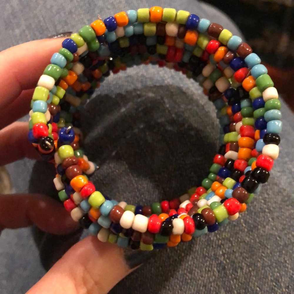 Fun, funky beaded cuff bracelet - Picture 4 of 4